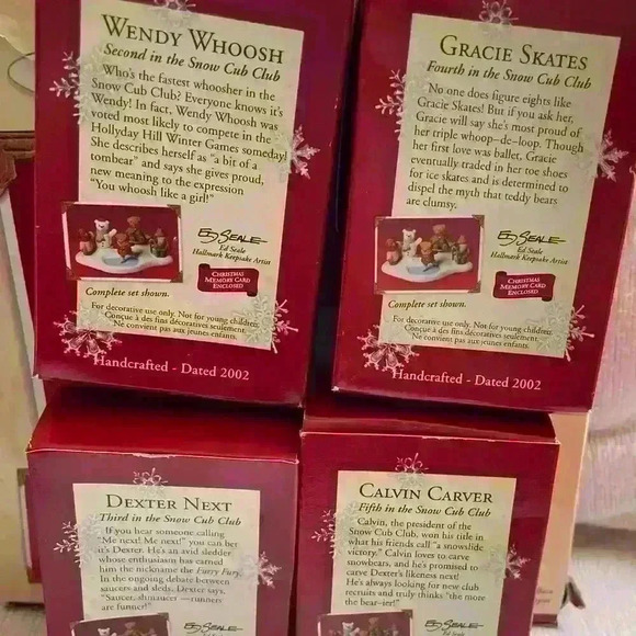 Vintage 2002 Hallmark Keepsake Ornaments Holiday Hill Set of 5 - Picture 3 of 12